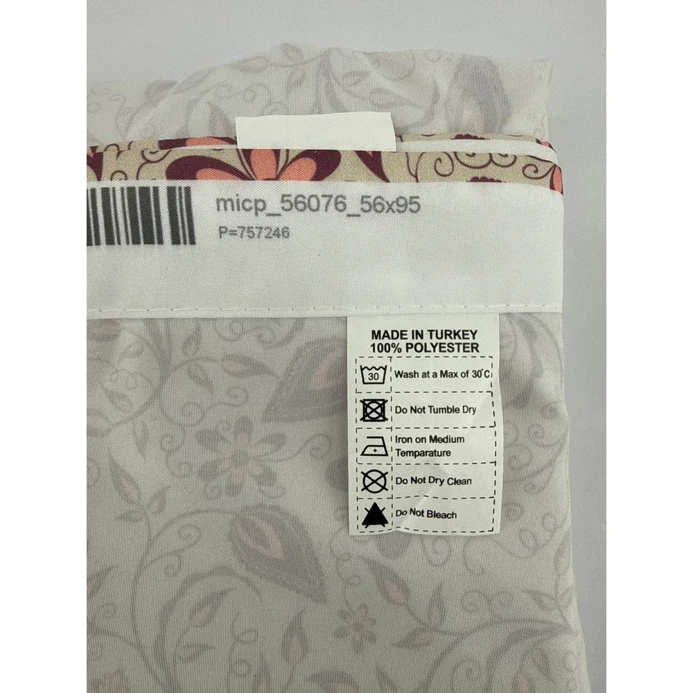 Ambesonne Premium Floral Microfiber Window Curtains 2-Panel Set Rod Pocket 56x95